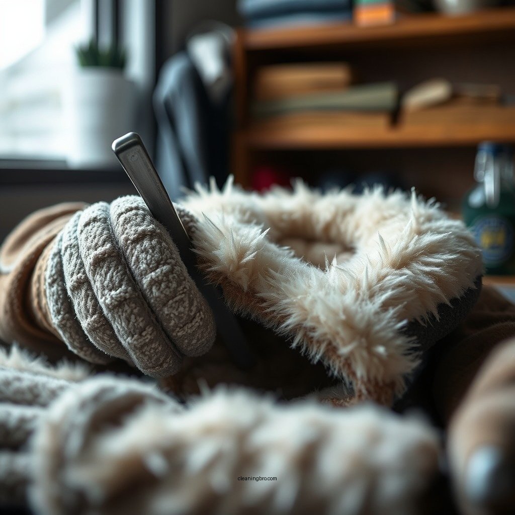 Preparing for Cleaning - how to clean shearling jacket