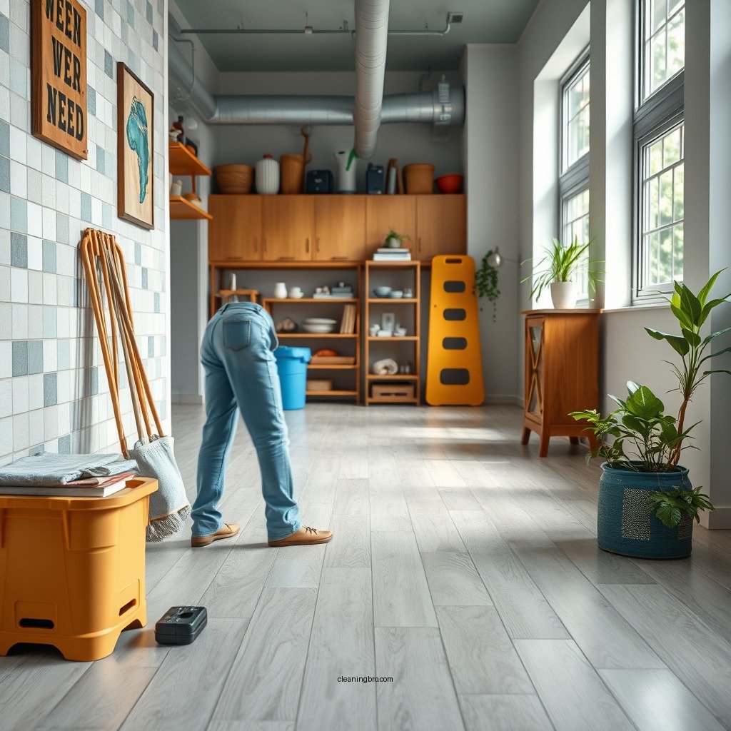Prepare the Floor - how to clean sheet vinyl flooring