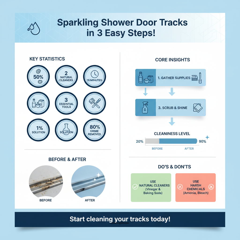 how to clean shower door tracks - Data Infographic and Statistics