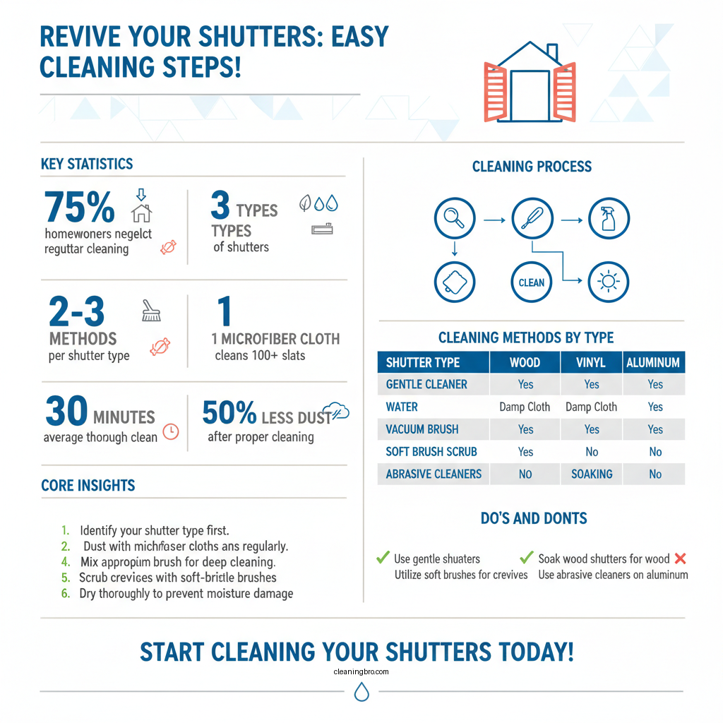 how to clean shutters - Data Infographic and Statistics