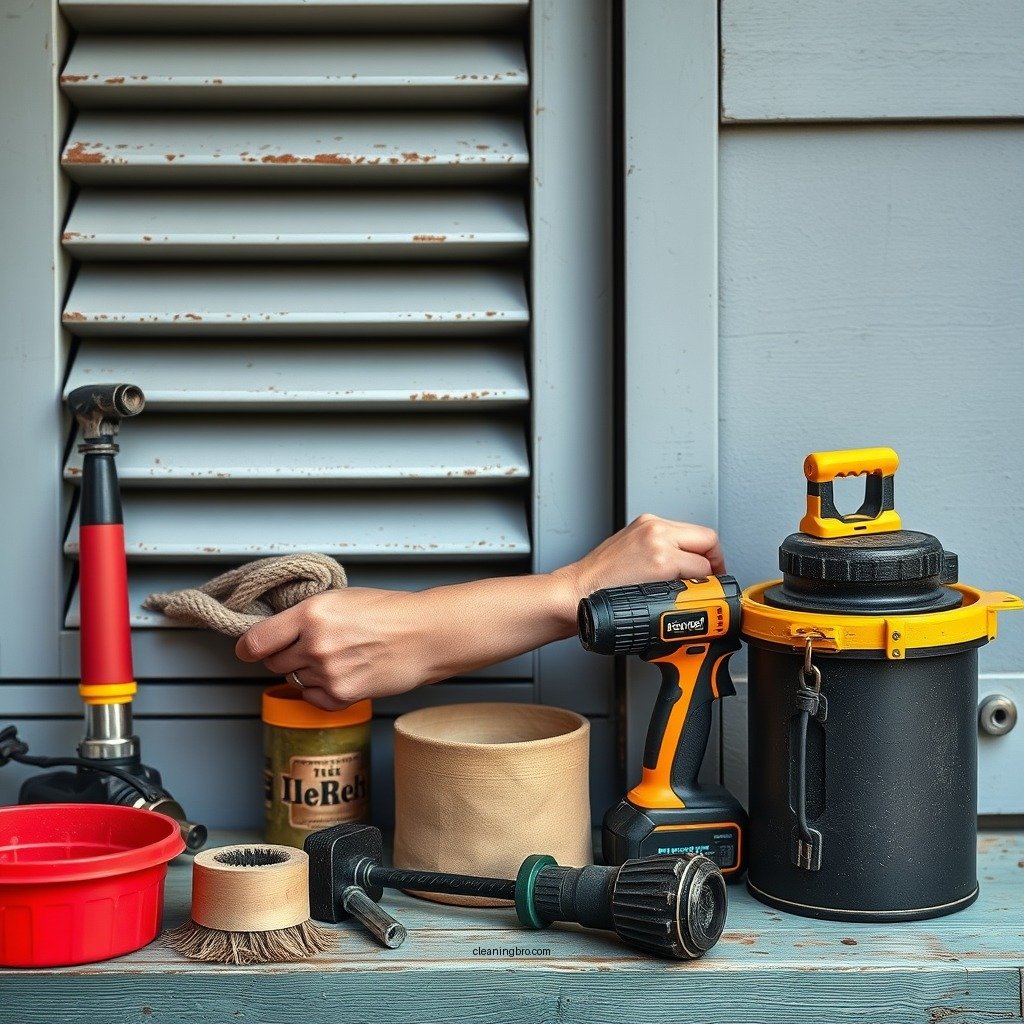 Tools and Supplies Needed - how to clean shutters