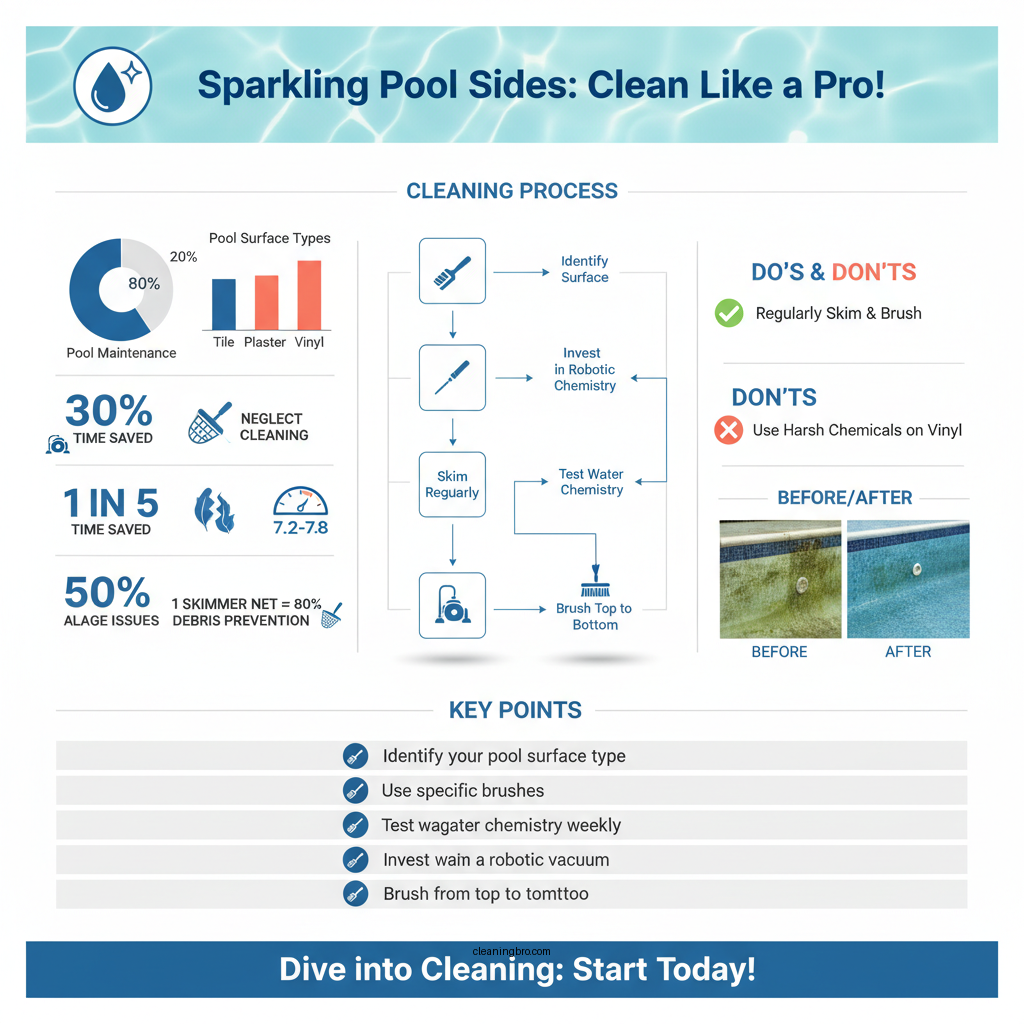 how to clean sides of pool - Data Infographic and Statistics