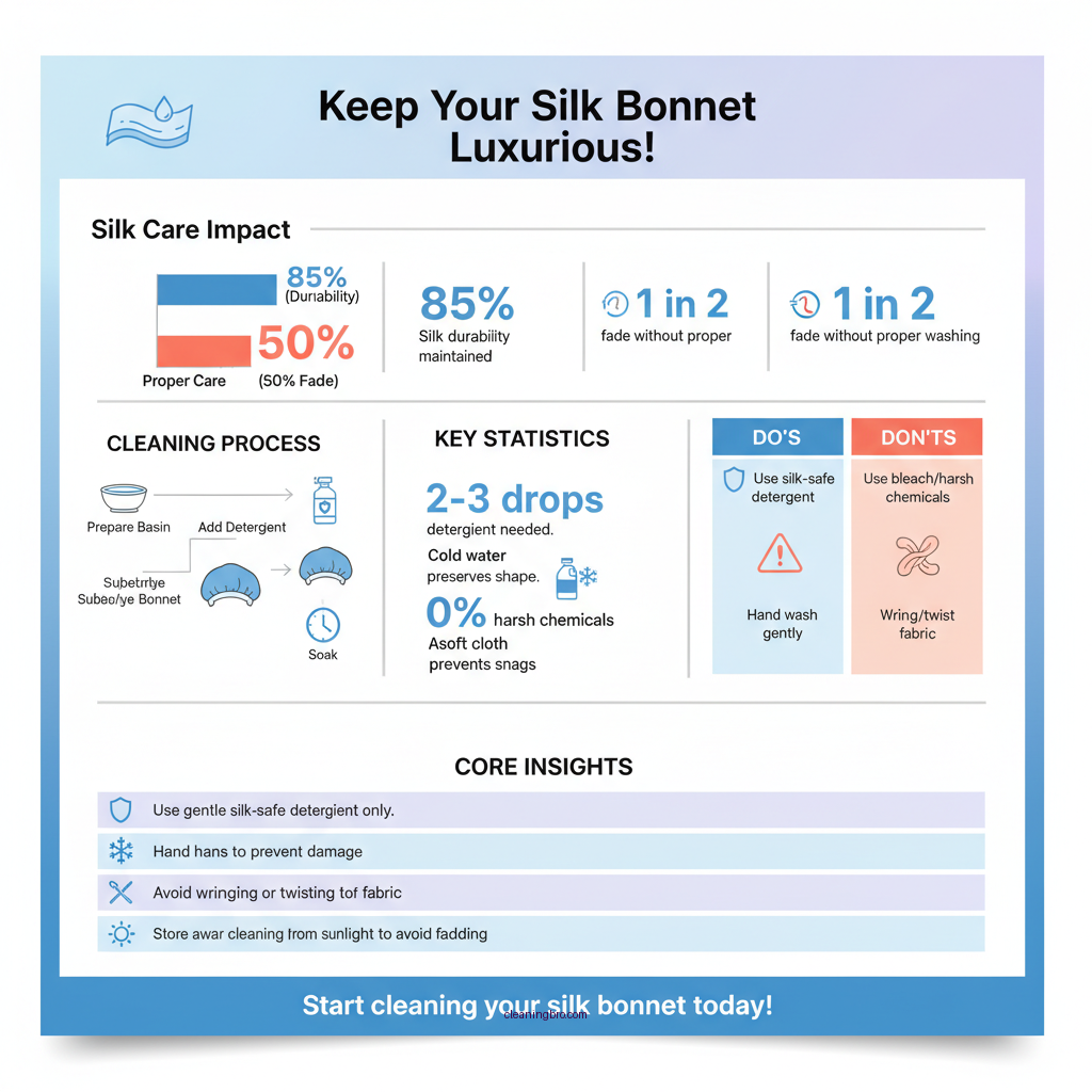 how to clean silk bonnet - Data Infographic and Statistics