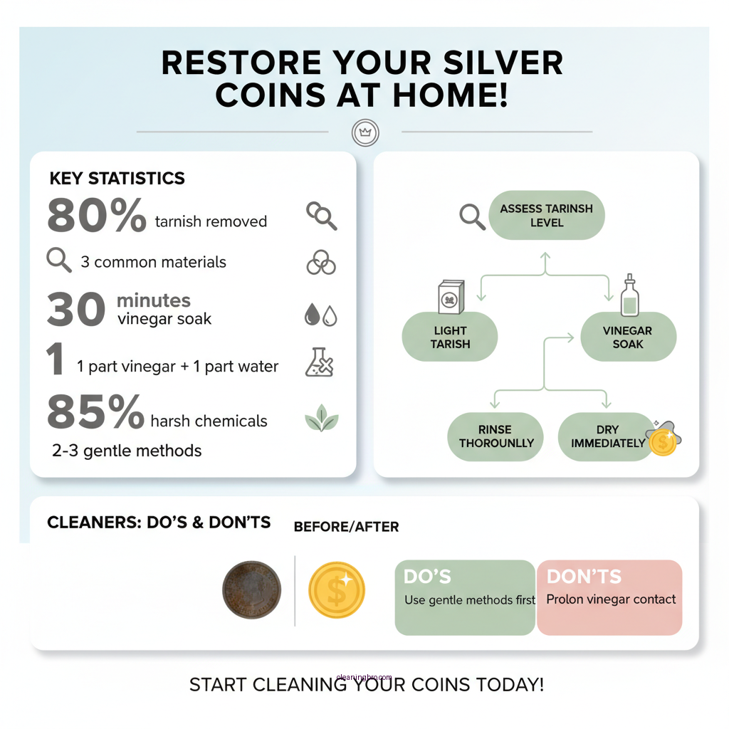 how to clean silver coins at home - Data Infographic and Statistics