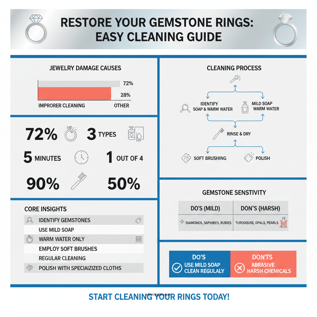 how to clean silver rings with gemstones - Data Infographic and Statistics