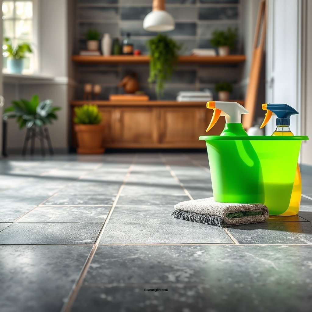 Essential Cleaning Supplies - how to clean slate floor tiles