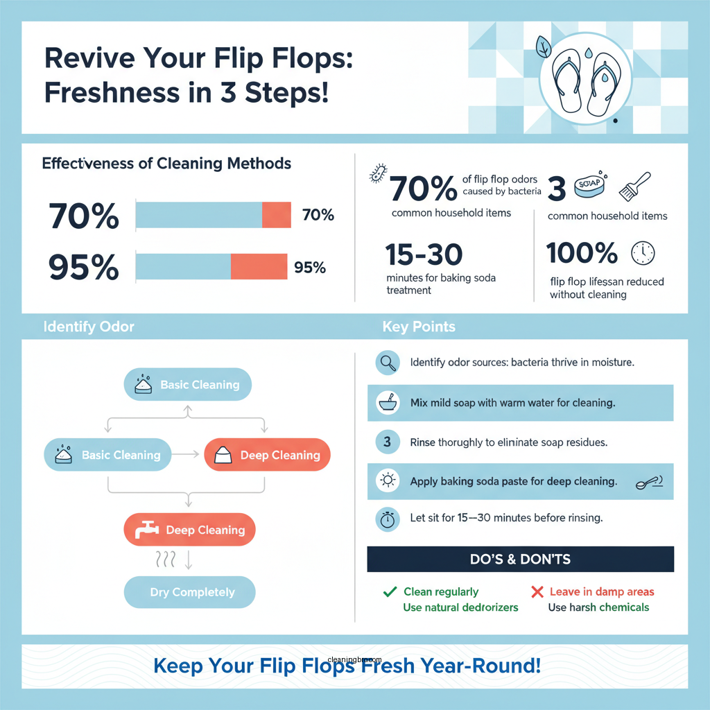 how to clean smelly flip flops - Data Infographic and Statistics