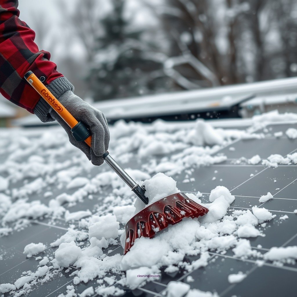 Best Tools for Snow Removal - how to clean snow off solar panels