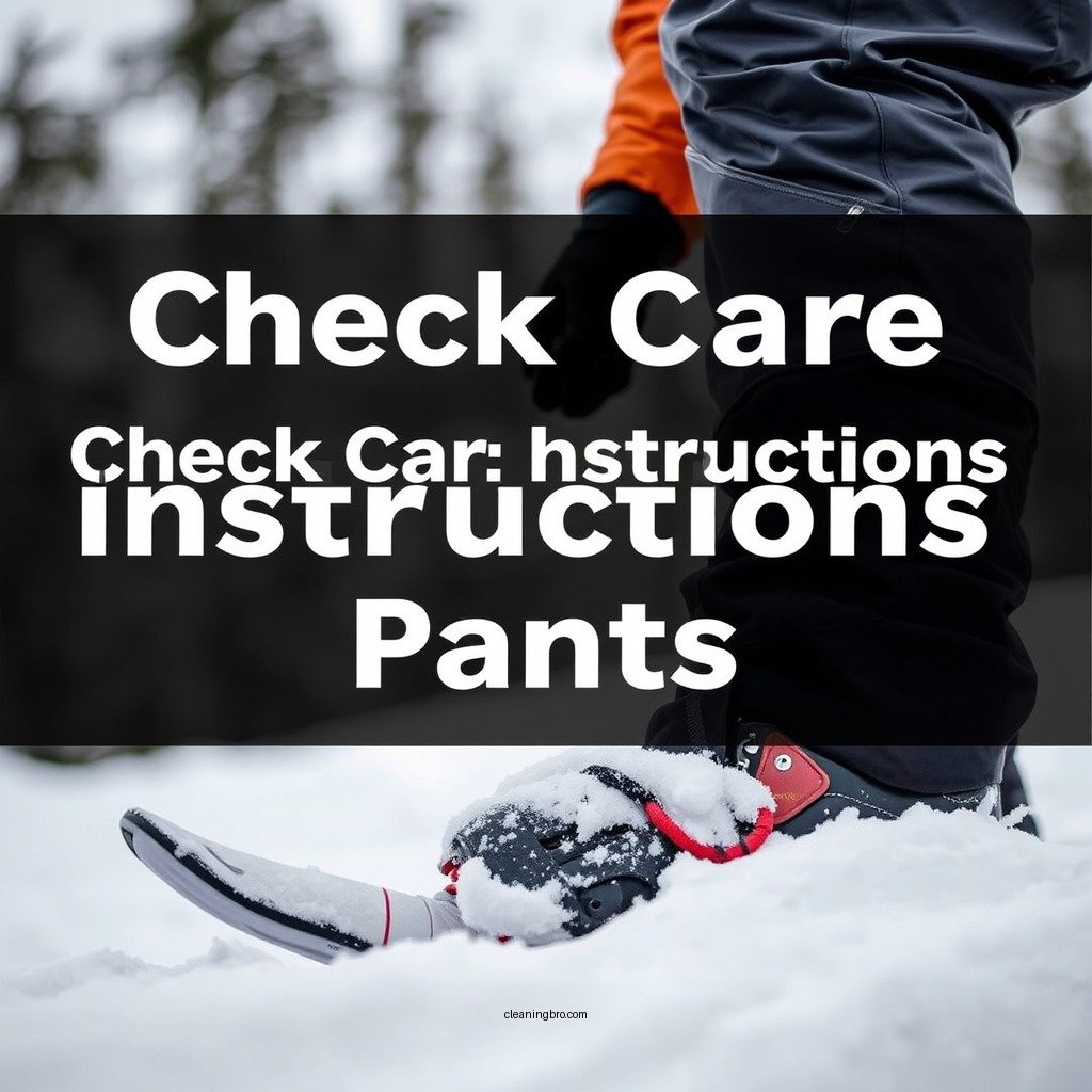 Check Care Instructions - how to clean snowboard pants