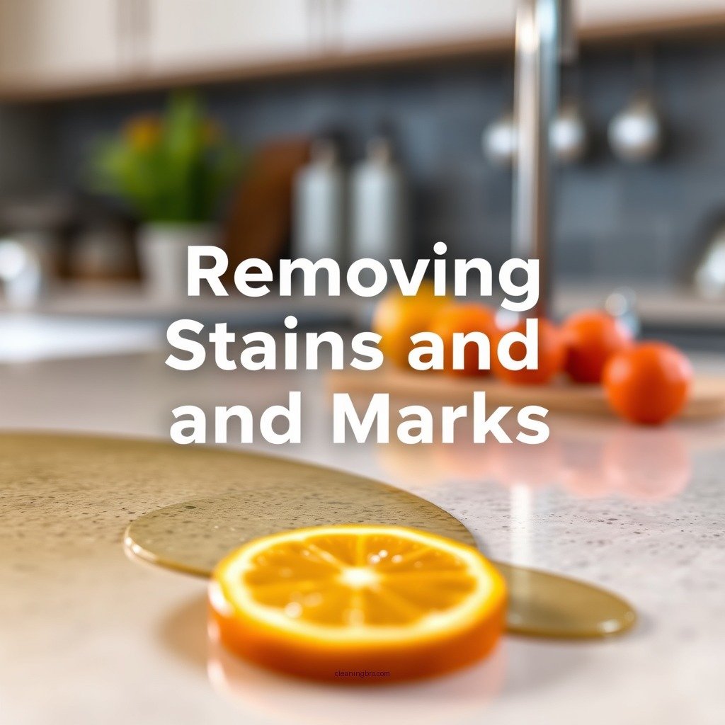 Removing Stains and Marks - how to clean solid surface countertops