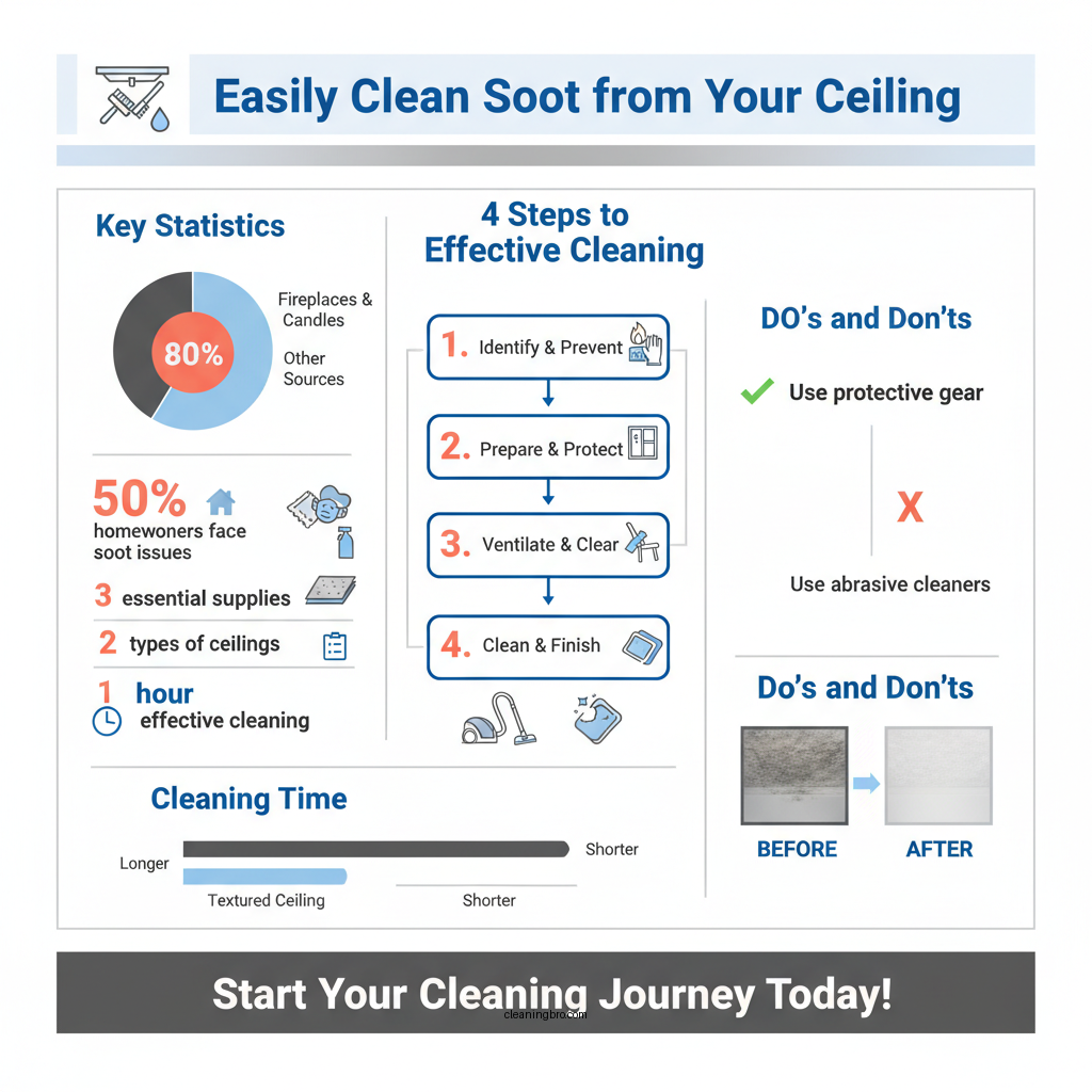how to clean soot off ceiling - Data Infographic and Statistics