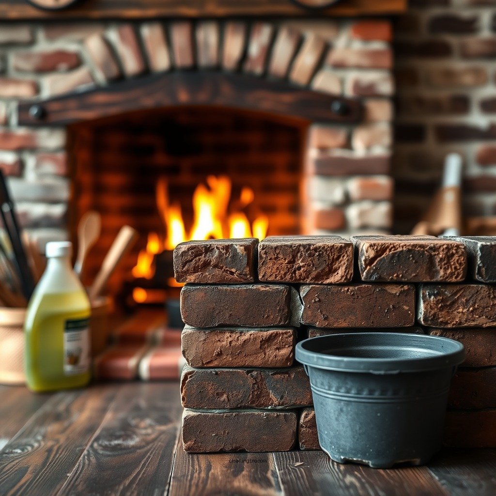 Gather Your Cleaning Supplies - how to clean sooty fireplace bricks
