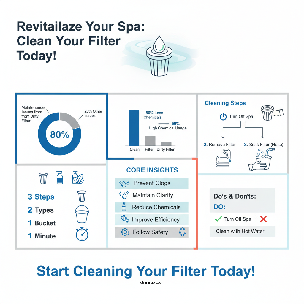 how to clean spa filter - Data Infographic and Statistics