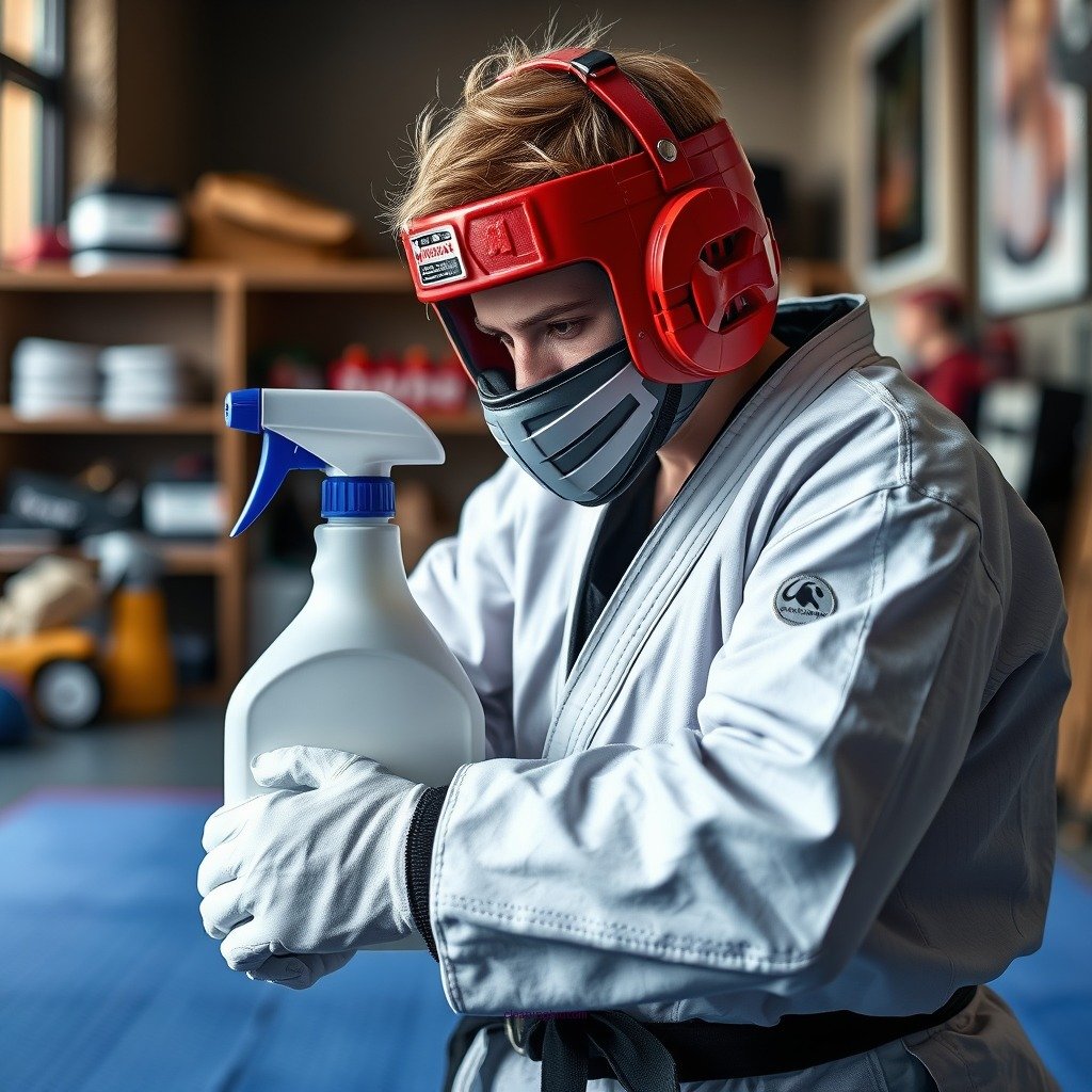 Essential Cleaning Supplies - how to clean sparring gear