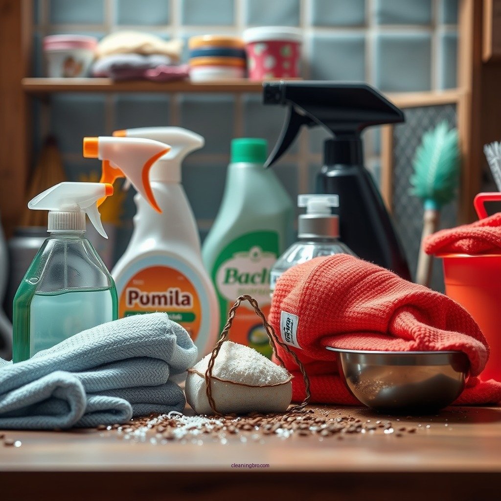 Essential Cleaning Supplies - how to clean spider poop