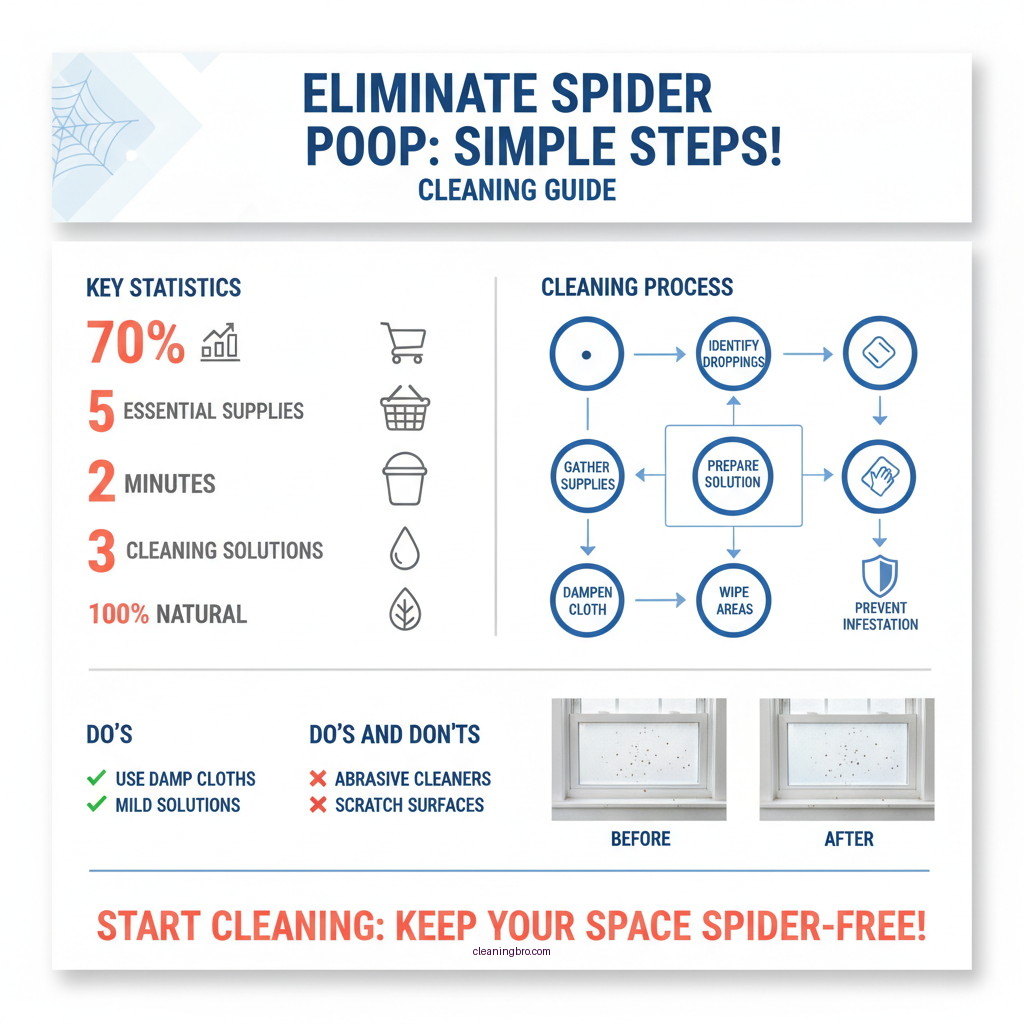 how to clean spider poop - Data Infographic and Statistics