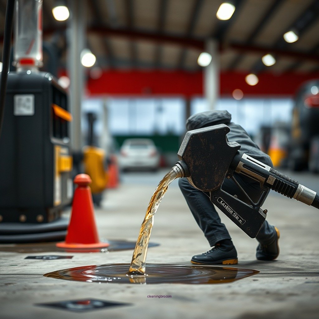 Initial Absorption of Gasoline - how to clean spilled gas on concrete