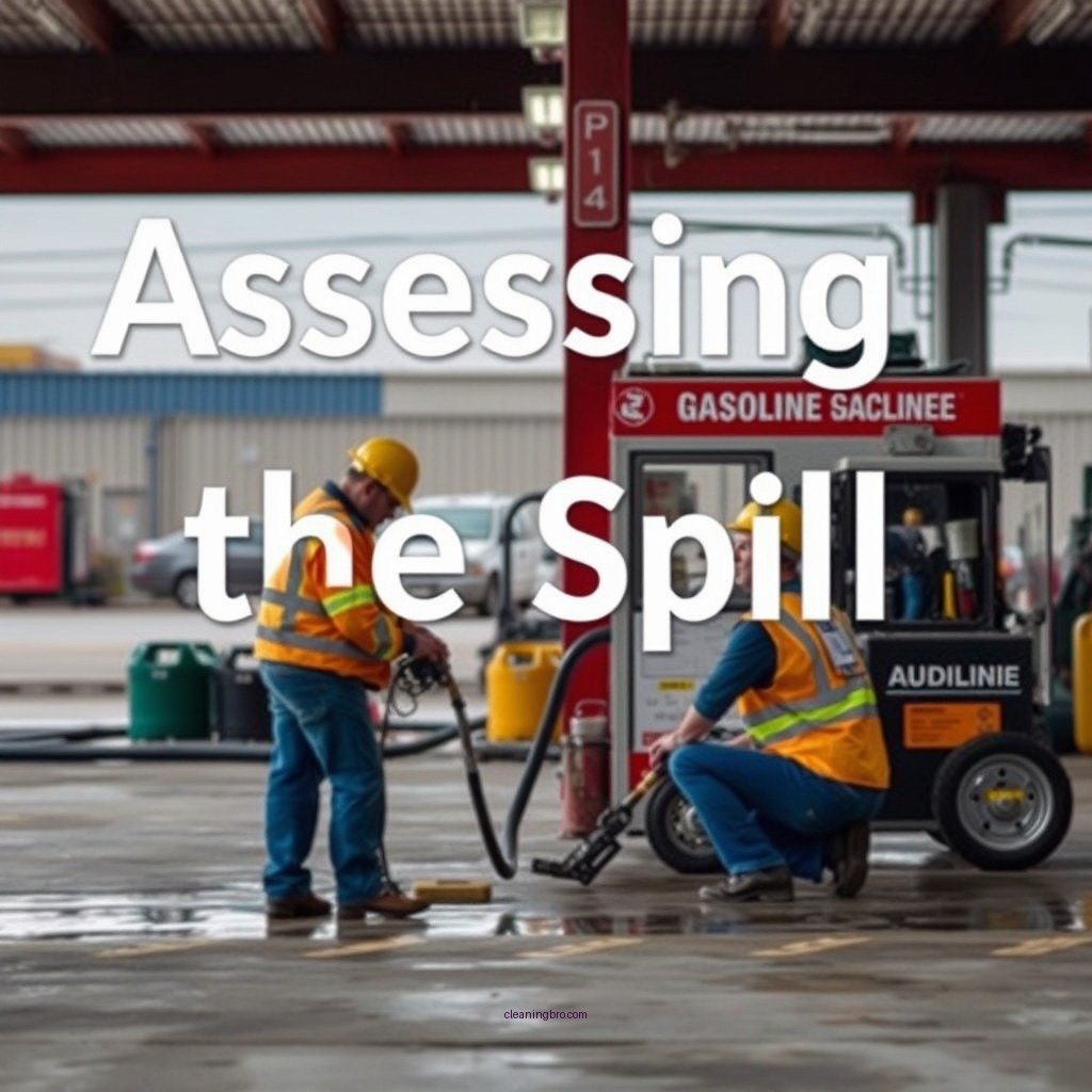 Assessing the Spill - how to clean spilled gasoline on concrete