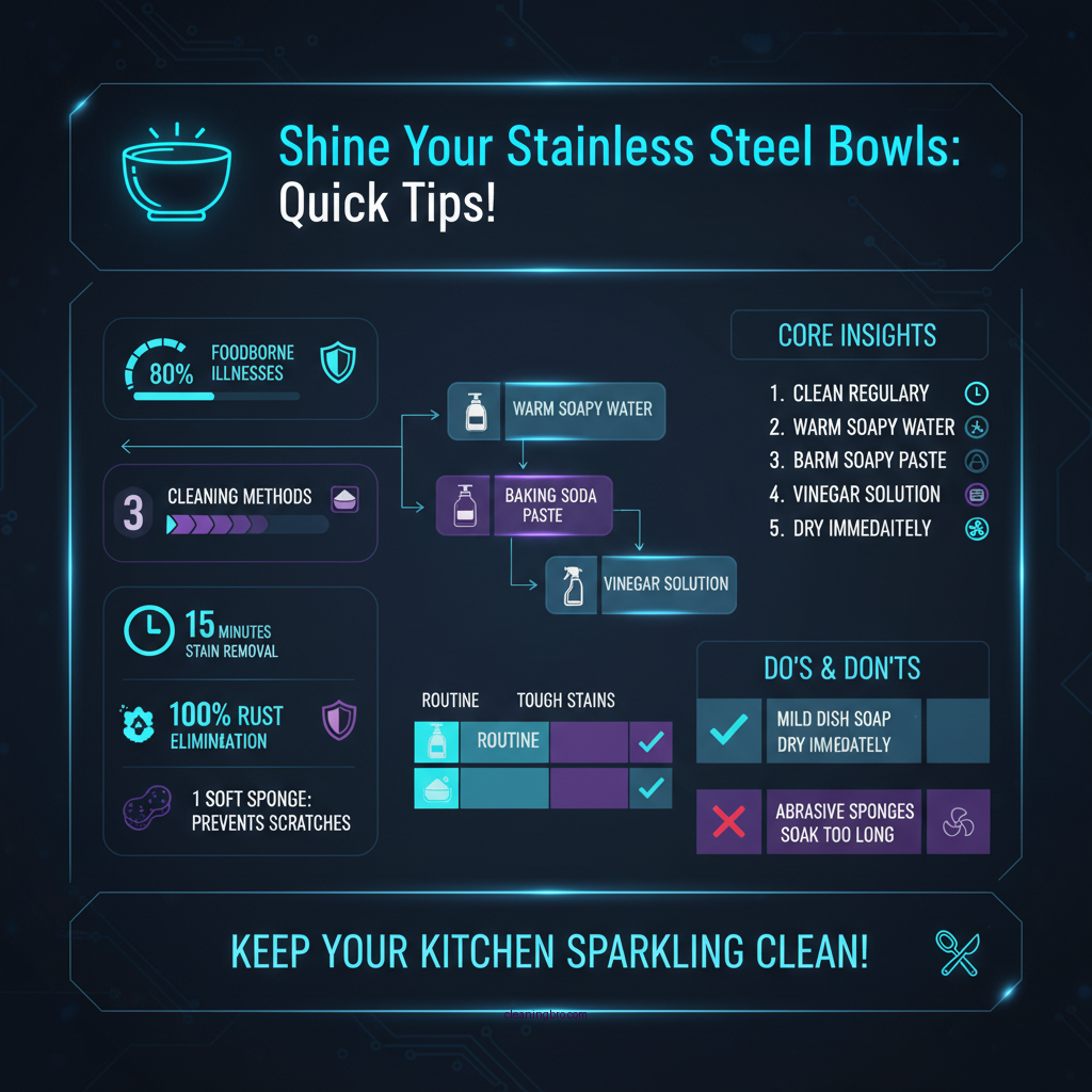 how to clean stainless steel bowls - Data Infographic and Statistics