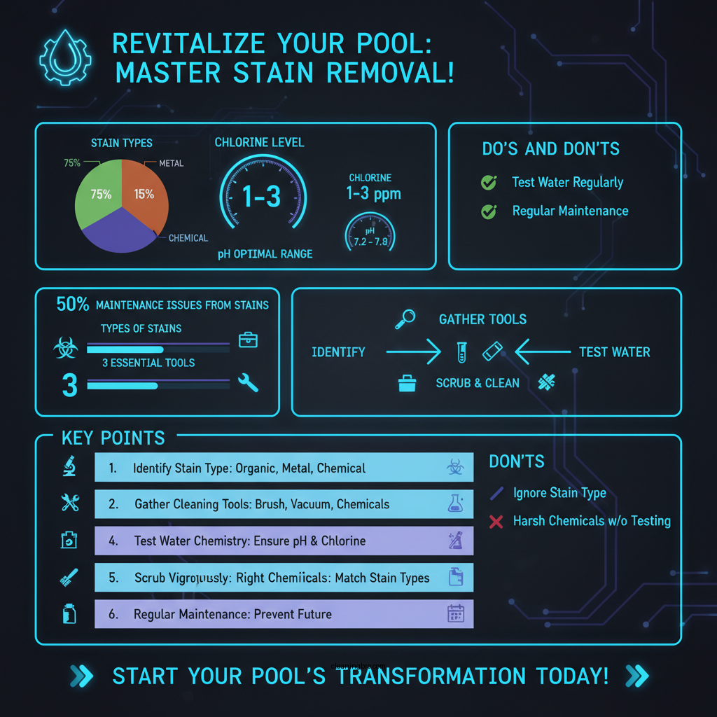 how to clean stains in pool - Data Infographic and Statistics