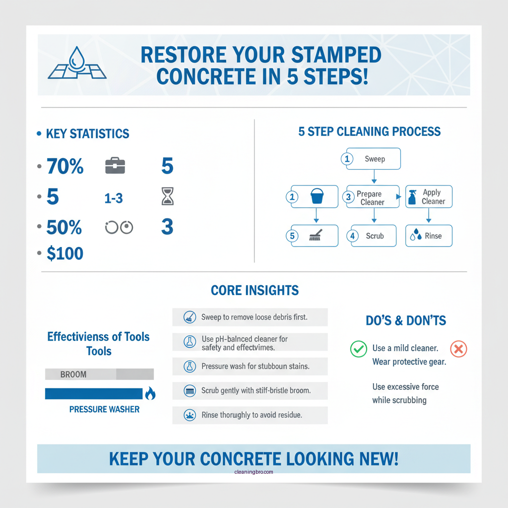 how to clean stamped concrete - Data Infographic and Statistics