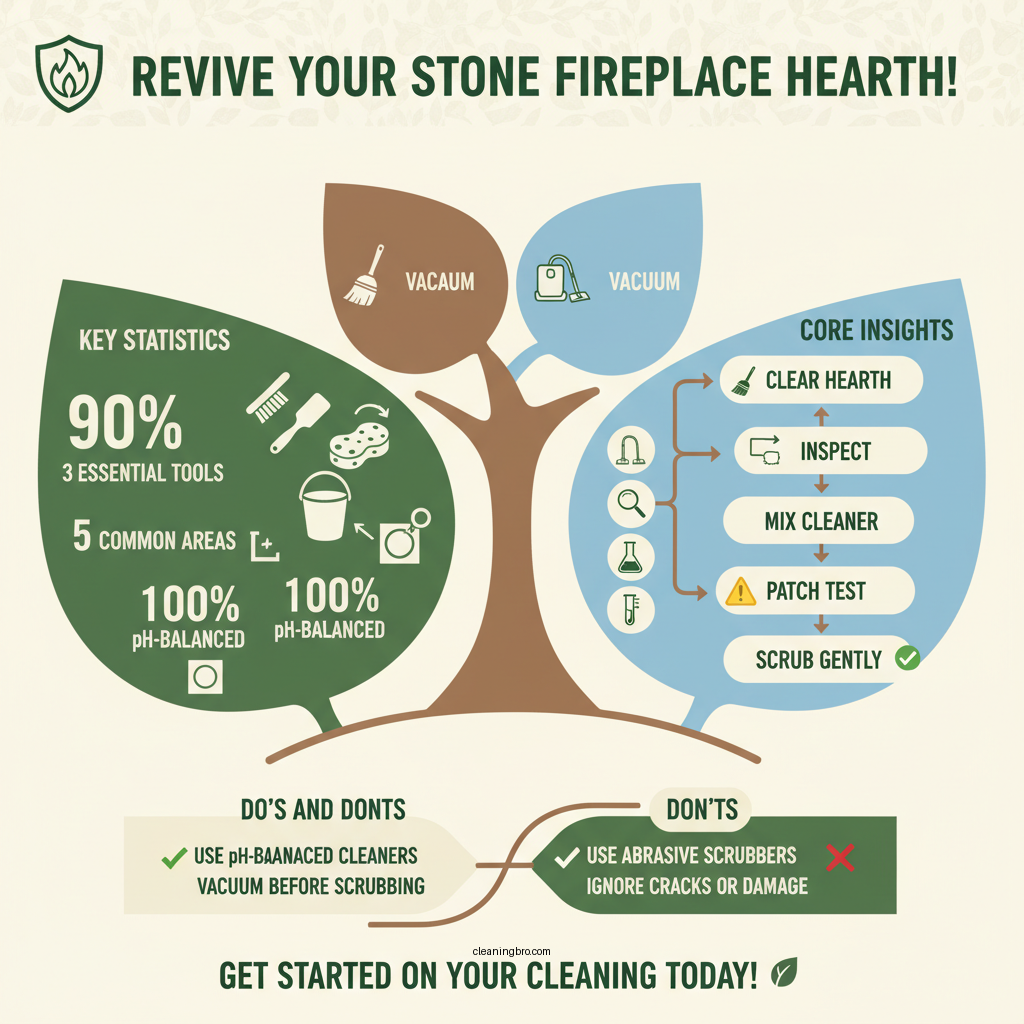 how to clean stone fireplace hearth - Data Infographic and Statistics