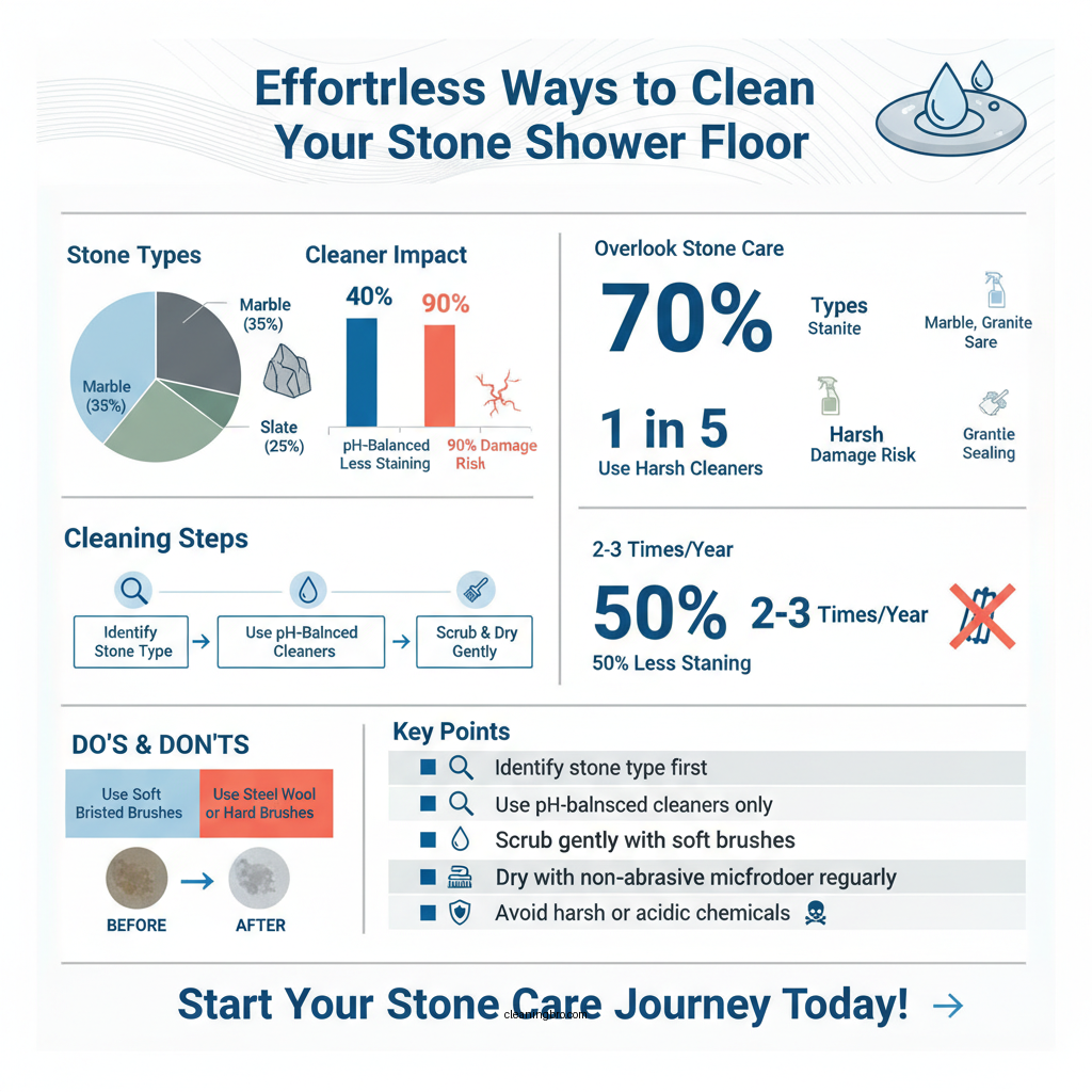 how to clean stone floor in shower - Data Infographic and Statistics
