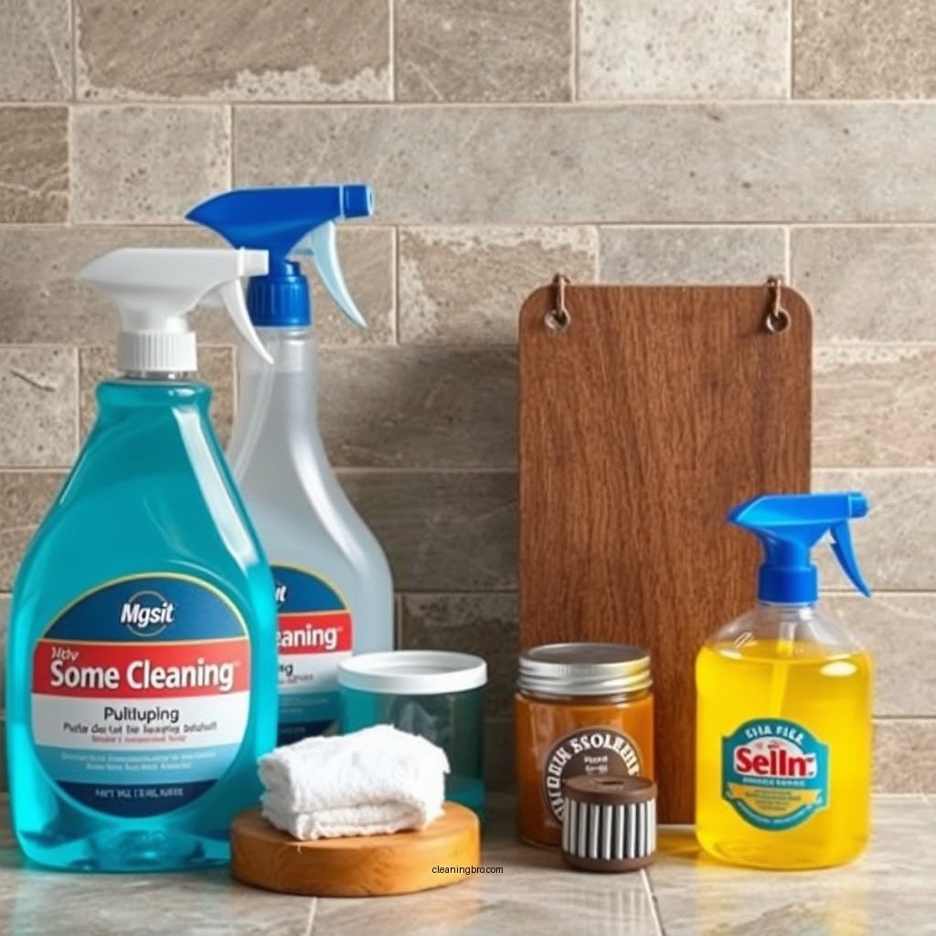 Essential Cleaning Supplies - how to clean stone shower tile