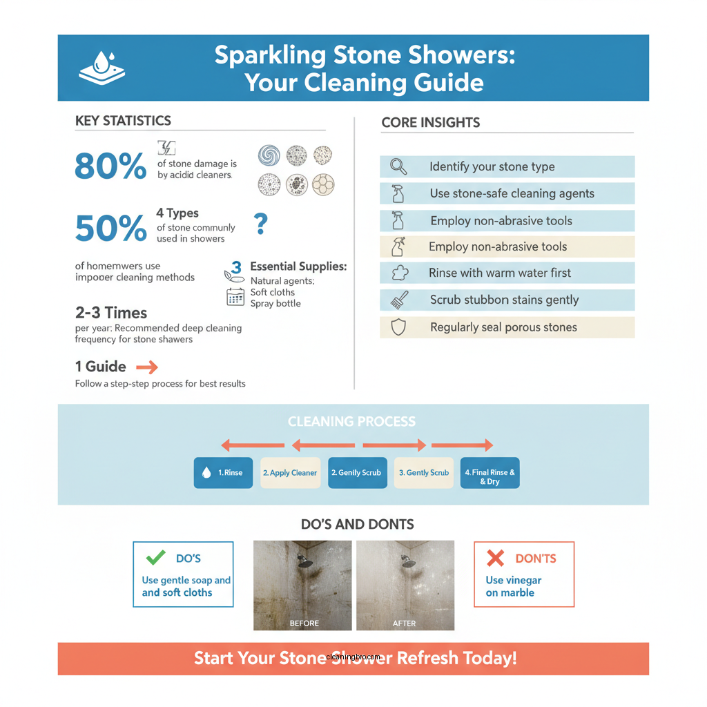 how to clean stone shower walls - Data Infographic and Statistics