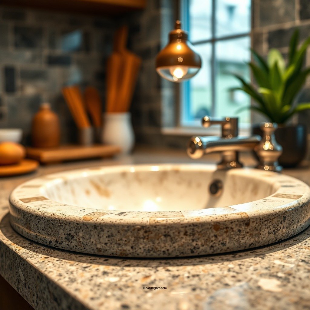 Removing Stains and Tough Marks - how to clean stone sink