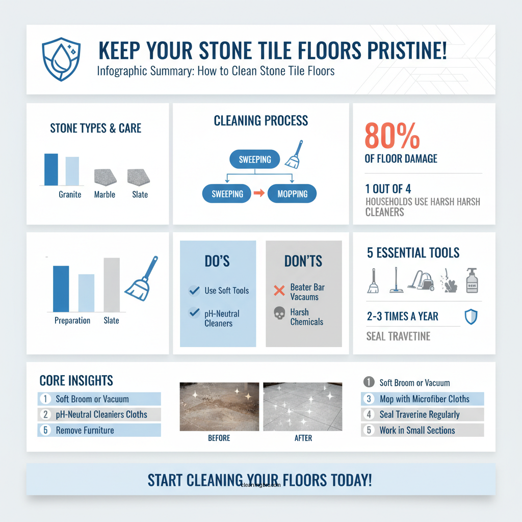 how to clean stone tile floor - Data Infographic and Statistics