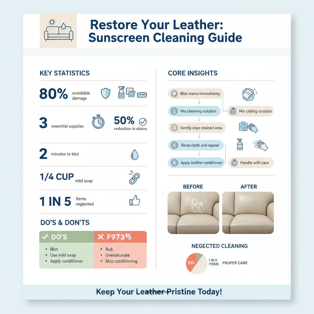 how to clean sunscreen off leather - Data Infographic and Statistics