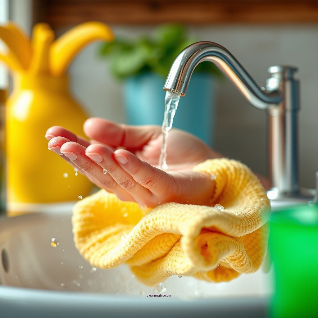 Hand Washing Techniques - how to clean swedish dishcloth