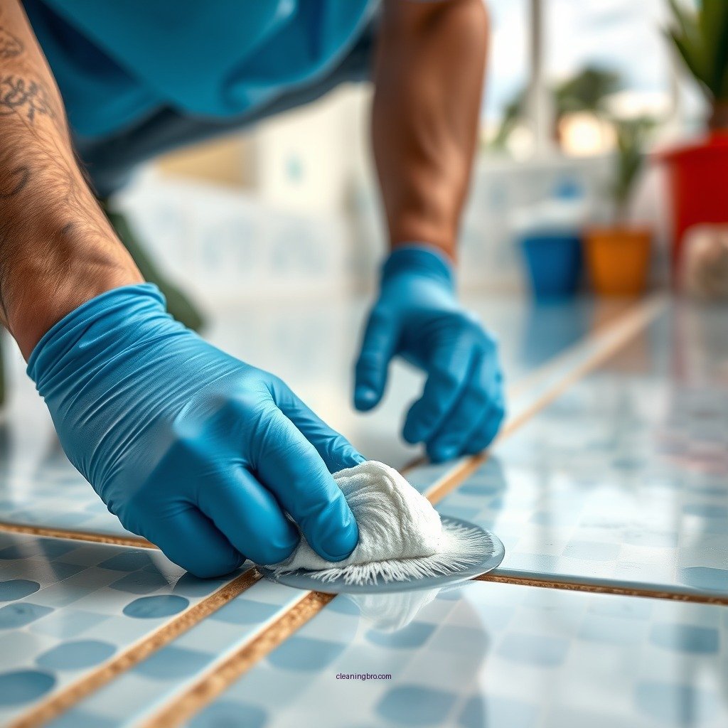 Step-by-Step Cleaning Process - how to clean swimming pool tile grout