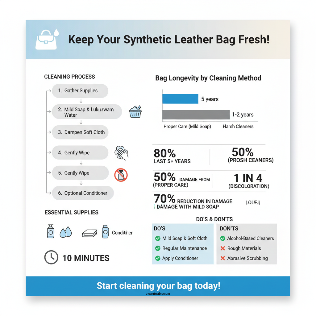 how to clean synthetic leather bag - Data Infographic and Statistics