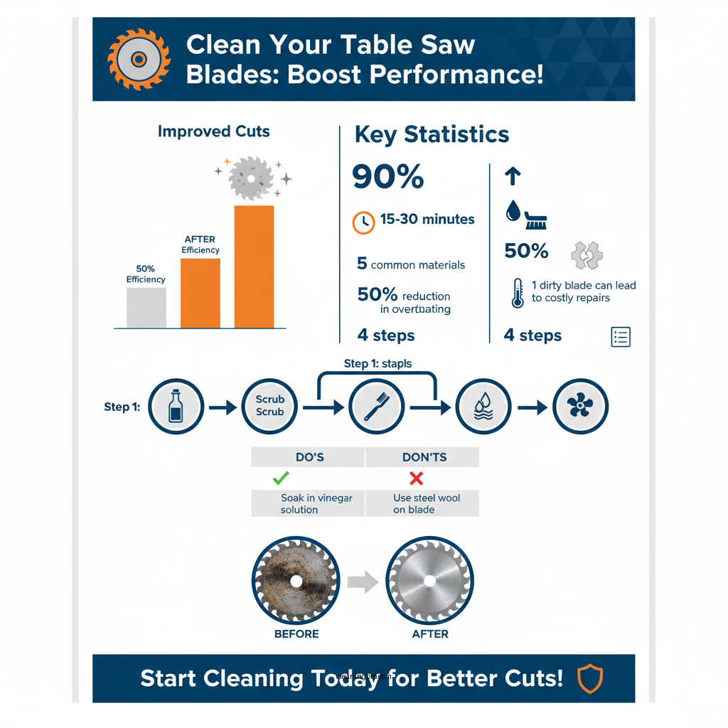 how to clean table saw blades - Data Infographic and Statistics