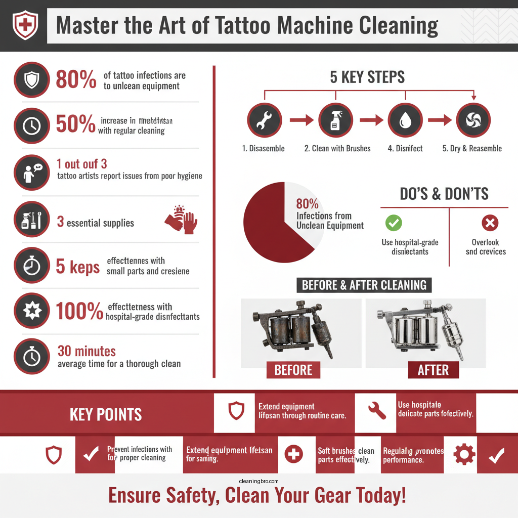 how to clean tattoo machine - Data Infographic and Statistics