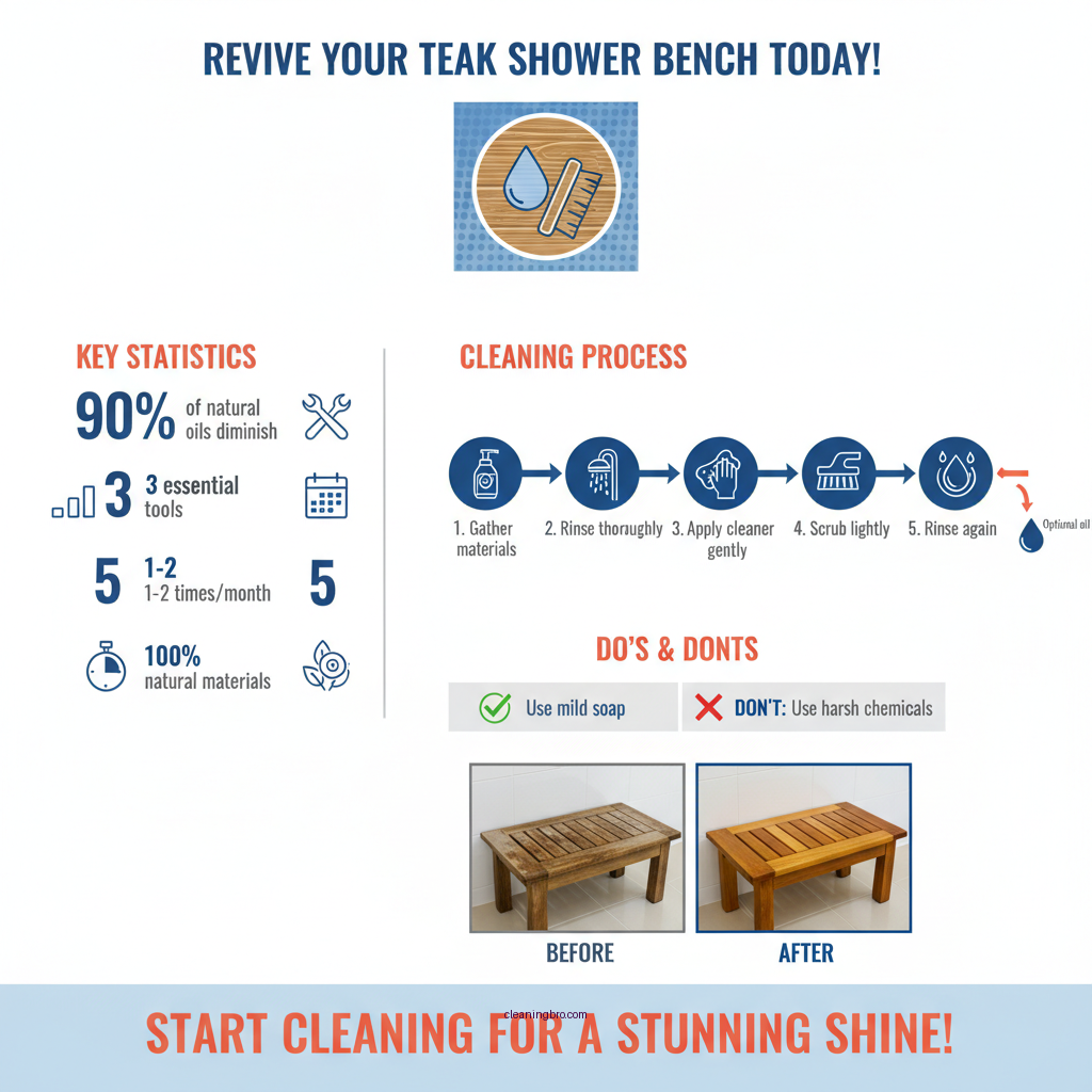 how to clean teak shower bench - Data Infographic and Statistics