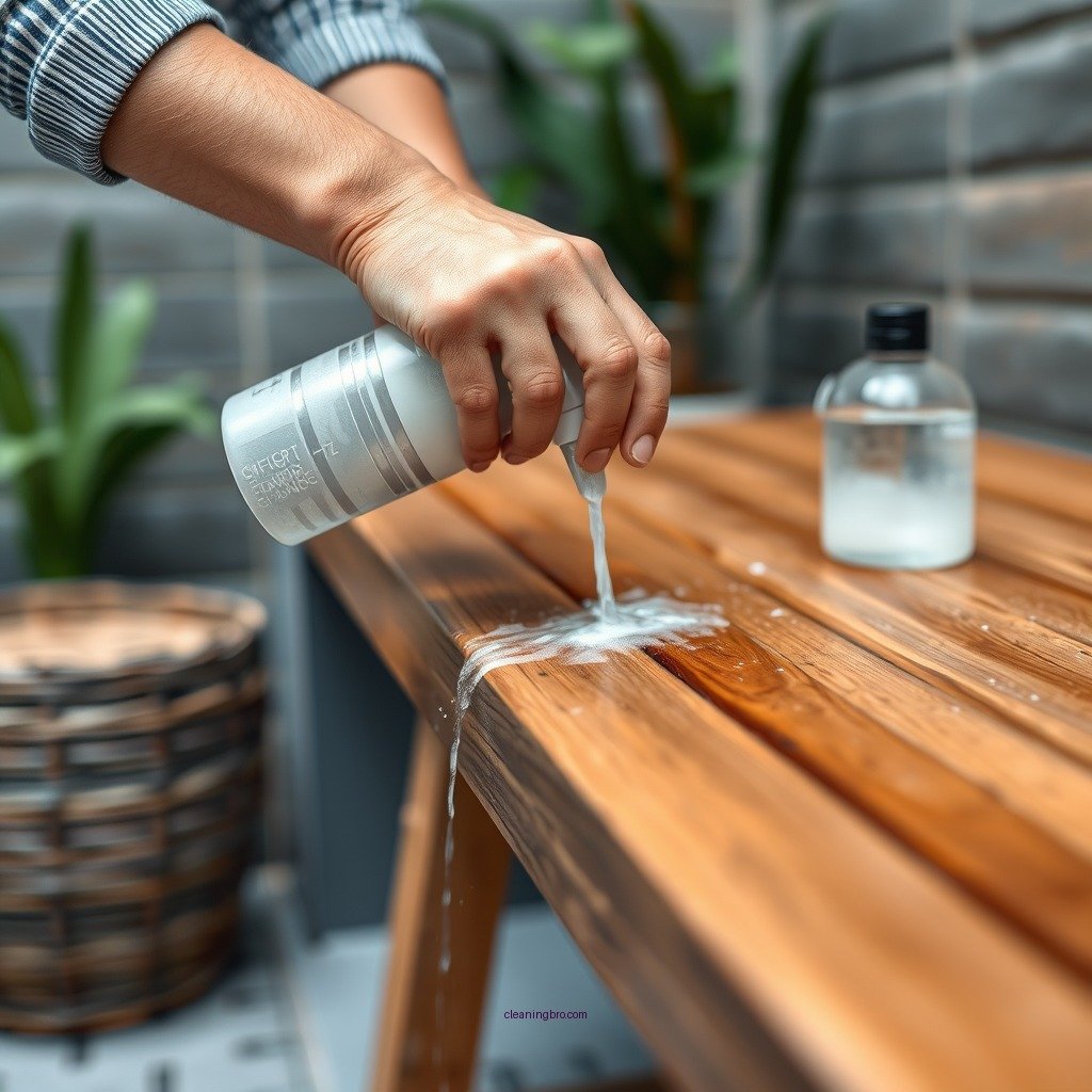 Step-by-Step Cleaning Process - how to clean teak shower bench