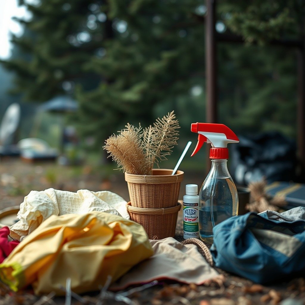 Gather Your Cleaning Supplies - how to clean tent canvas