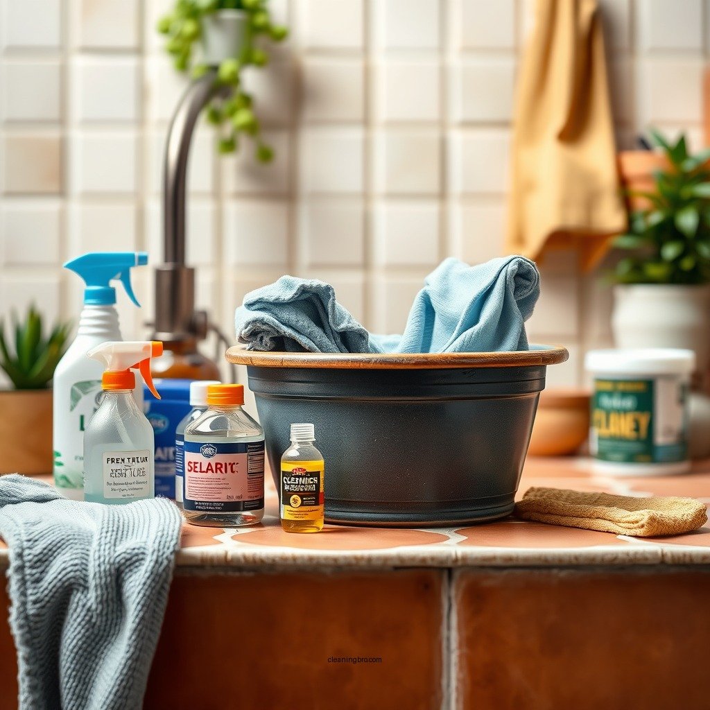 Basic Cleaning Supplies Needed - how to clean terra cotta tile