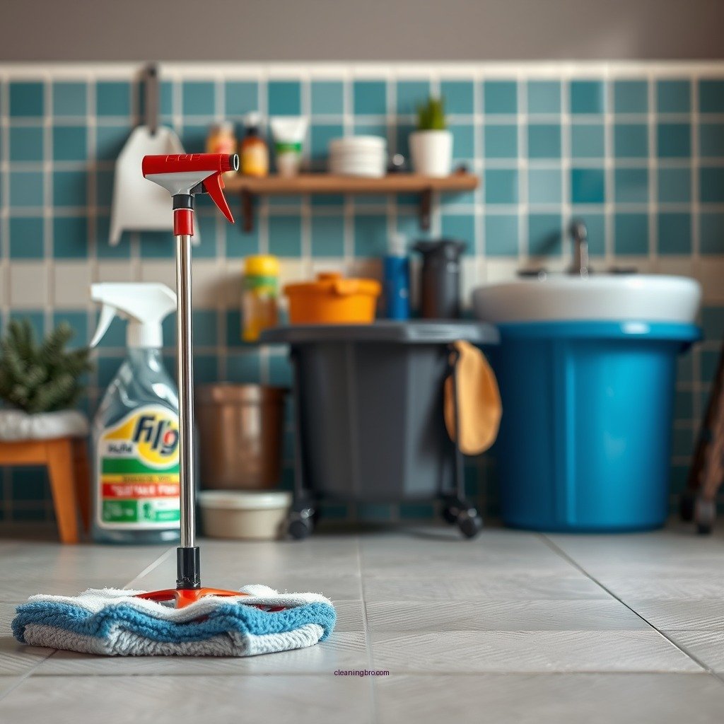 Essential Cleaning Supplies - how to clean textured tile floors