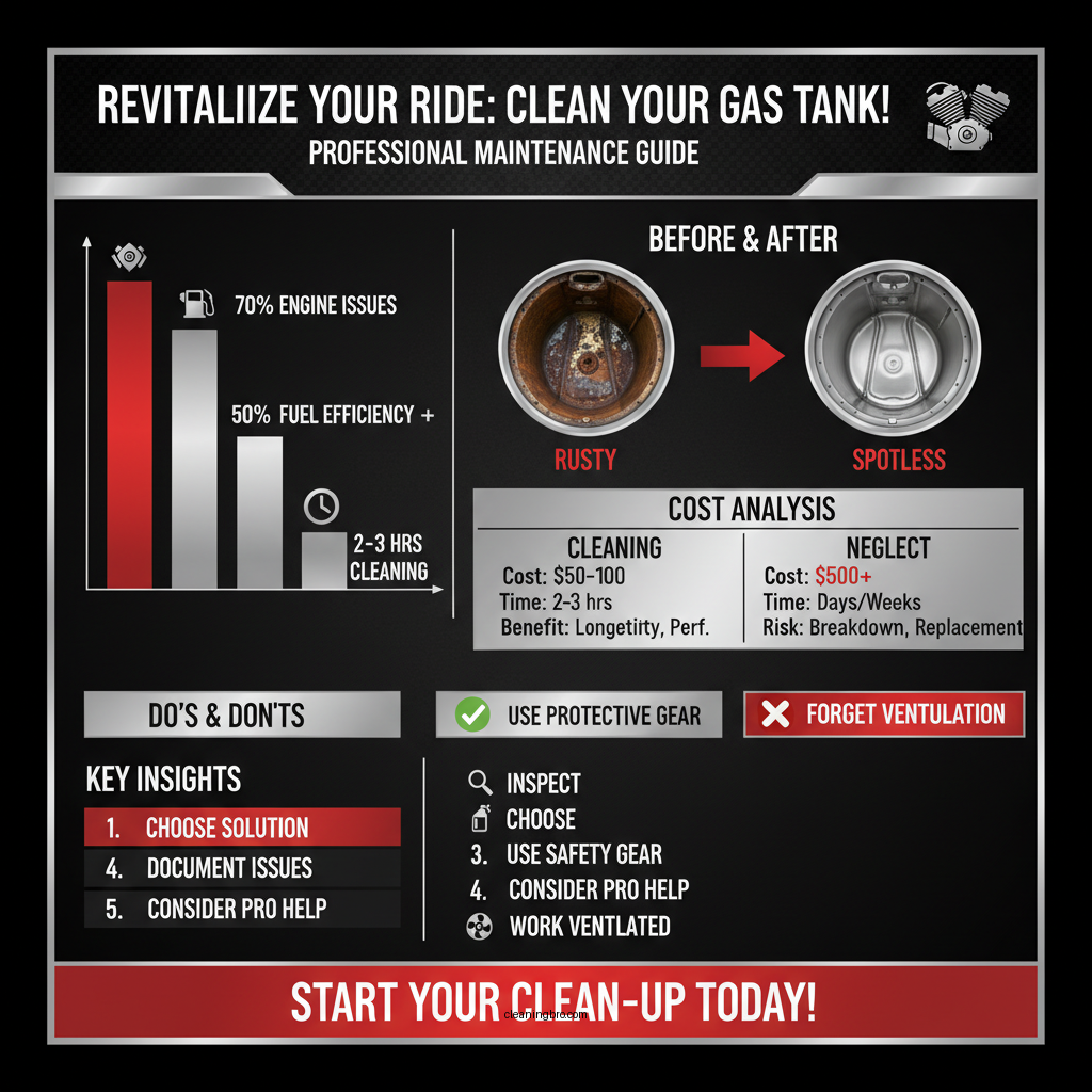 how to clean the inside of a motorcycle gas tank - Data Infographic and Statistics