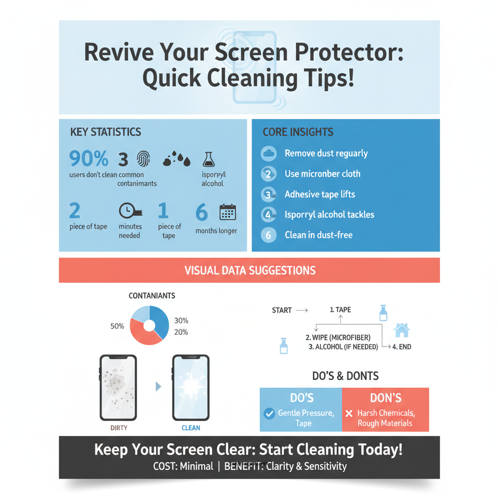 how to clean the sticky side of a screen protector - Data Infographic and Statistics