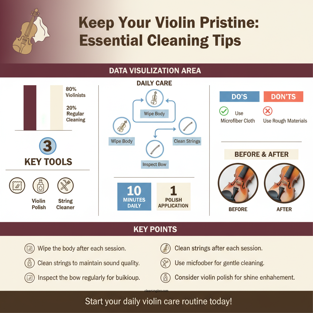 how to clean the violin - Data Infographic and Statistics
