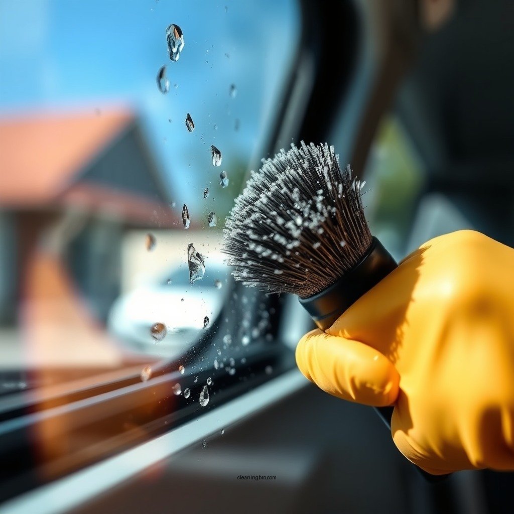Applying the Cleaner - how to clean tinted windows inside