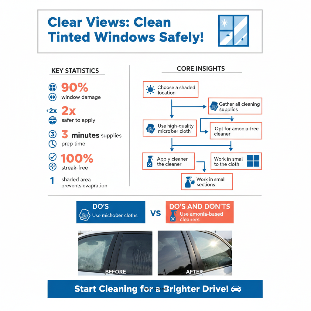 how to clean tinted windows inside - Data Infographic and Statistics