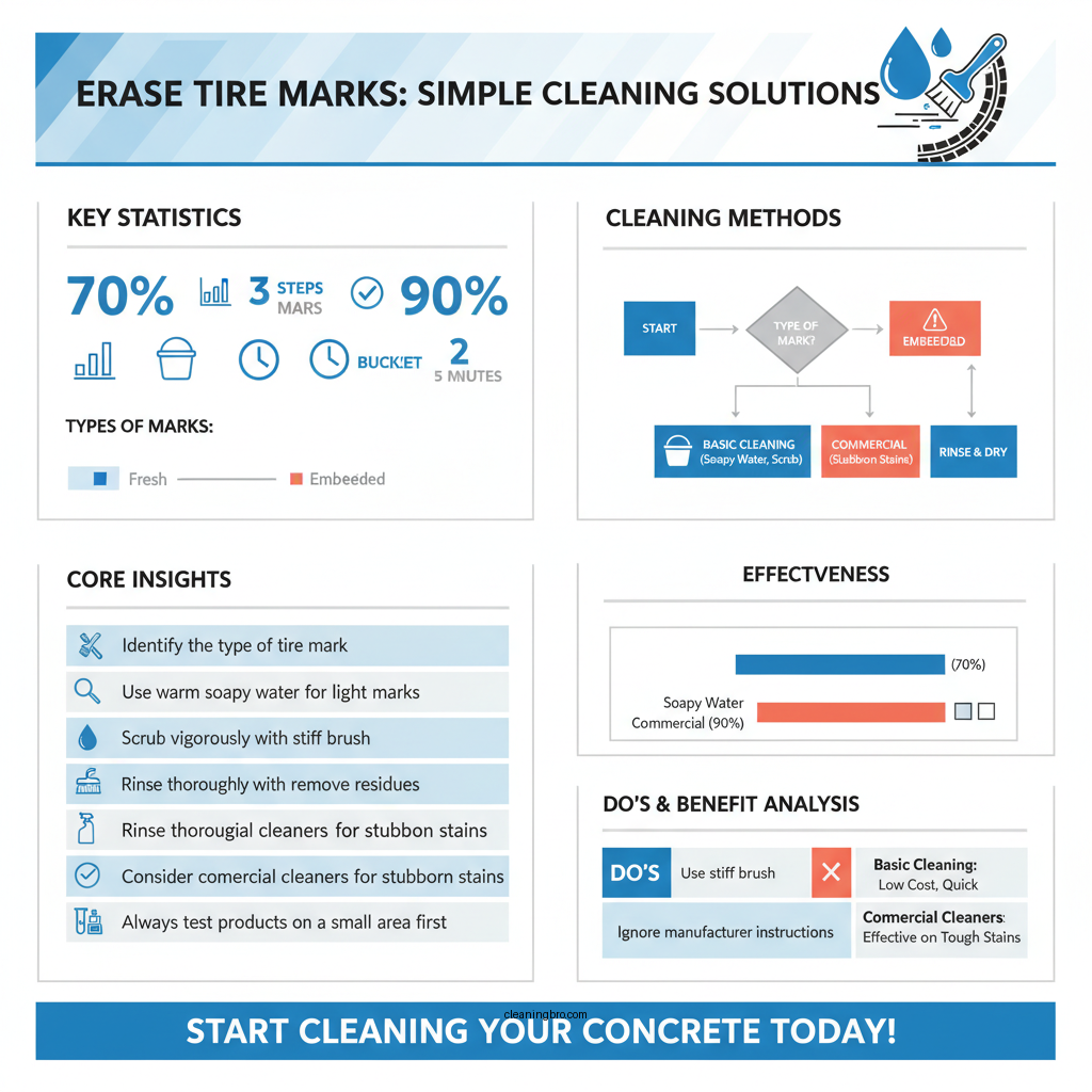 how to clean tire marks off concrete - Data Infographic and Statistics