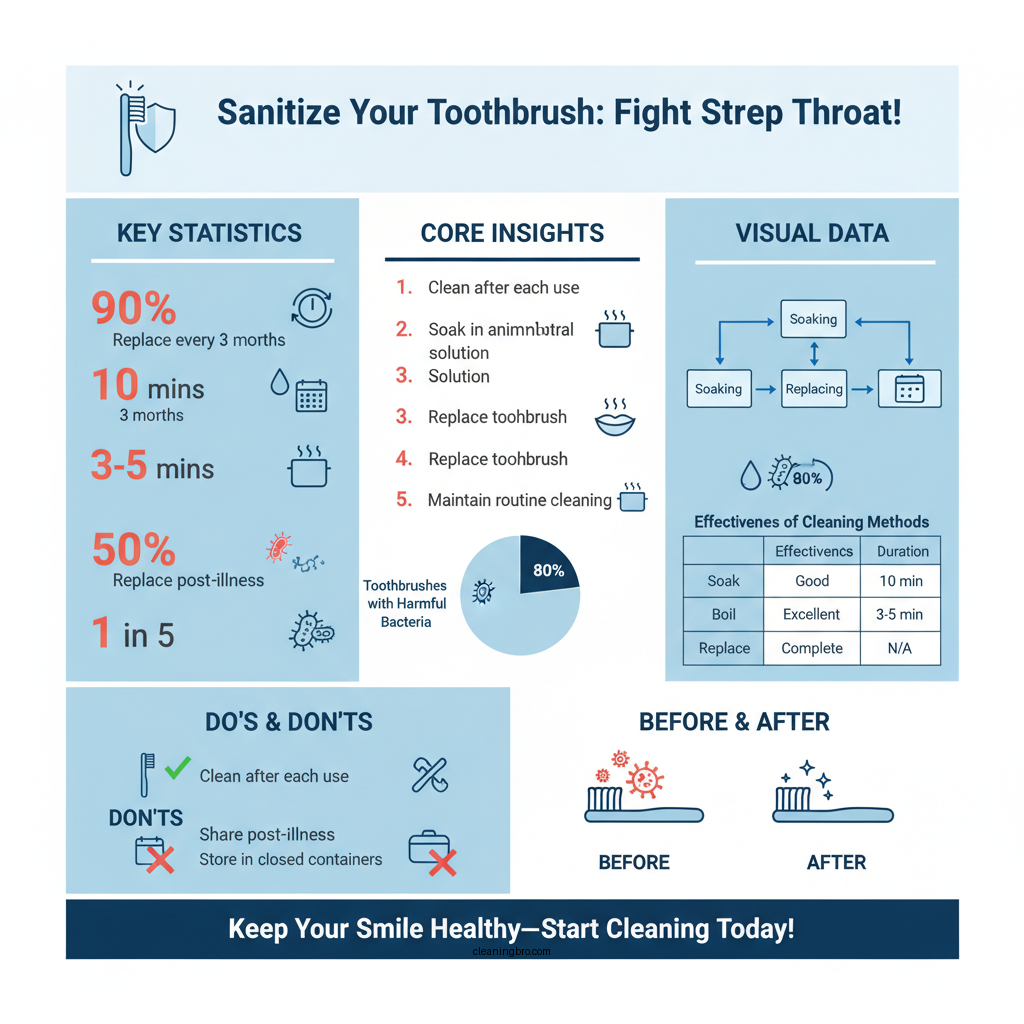 how to clean toothbrush after strep - Data Infographic and Statistics