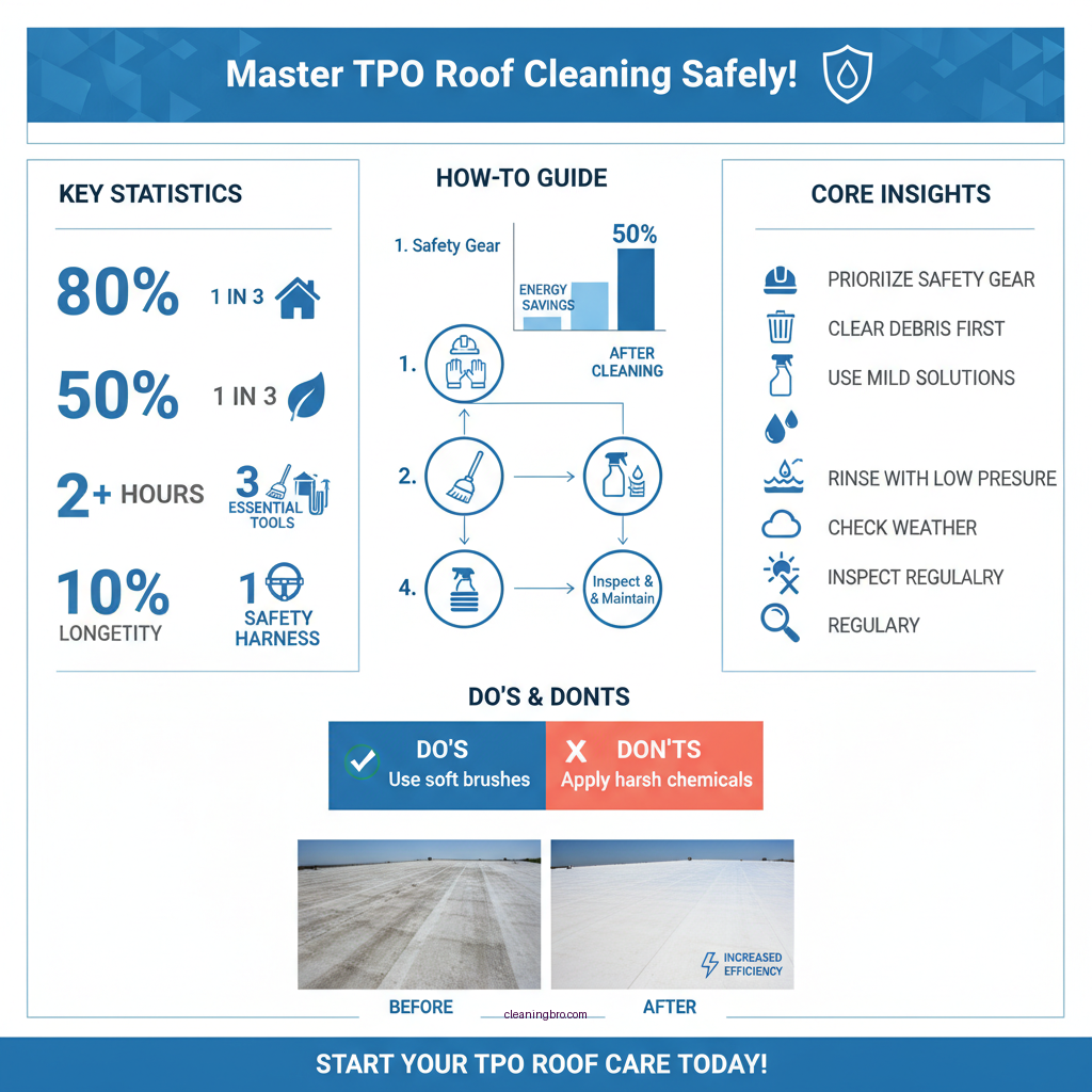 how to clean tpo roof - Data Infographic and Statistics
